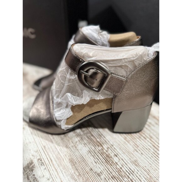 Vionic Womens Metallic Open-Toe Sandals 7.5M With Buckle Strap & Block Heel - Picture 5 of 12